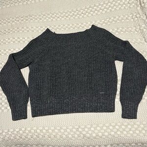 Grey Hollister Off the Shoulder Sweater